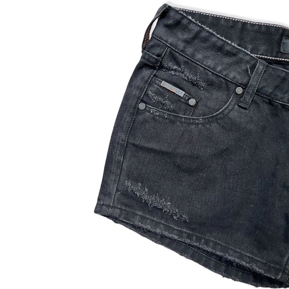 NWT Zanerobe Women’s Black Denim Shorts, sz 27” - Picture 6 of 7